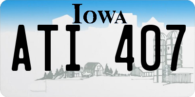 IA license plate ATI407