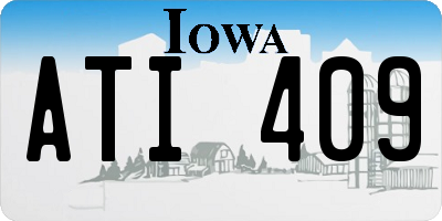 IA license plate ATI409