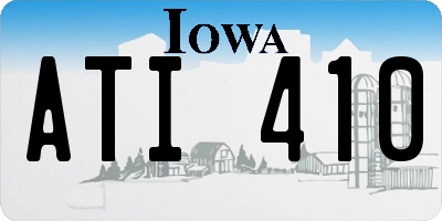 IA license plate ATI410