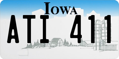 IA license plate ATI411