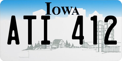 IA license plate ATI412