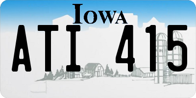IA license plate ATI415