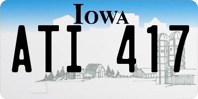 IA license plate ATI417