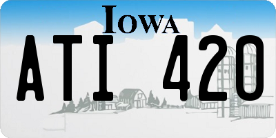 IA license plate ATI420