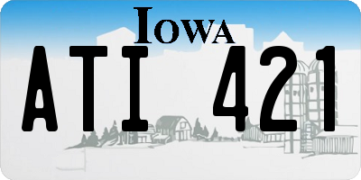 IA license plate ATI421