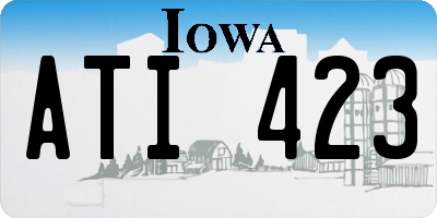 IA license plate ATI423