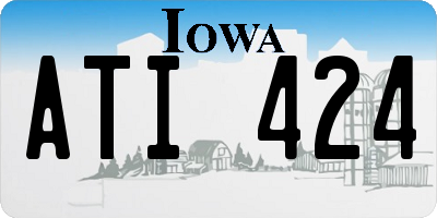IA license plate ATI424