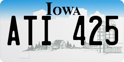 IA license plate ATI425
