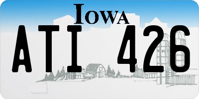 IA license plate ATI426