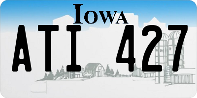 IA license plate ATI427