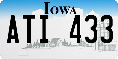 IA license plate ATI433