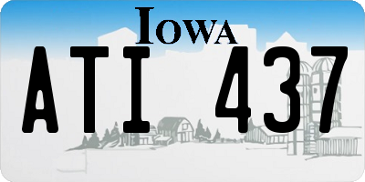 IA license plate ATI437
