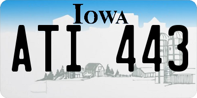 IA license plate ATI443