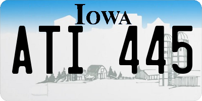 IA license plate ATI445
