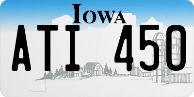 IA license plate ATI450