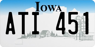 IA license plate ATI451