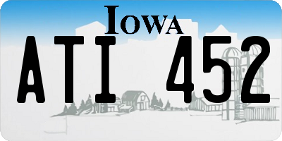 IA license plate ATI452