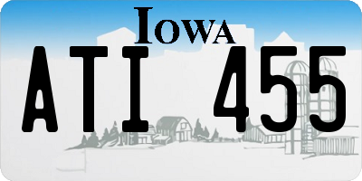 IA license plate ATI455