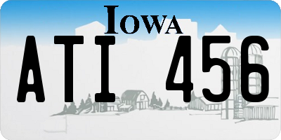 IA license plate ATI456