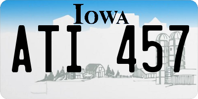 IA license plate ATI457