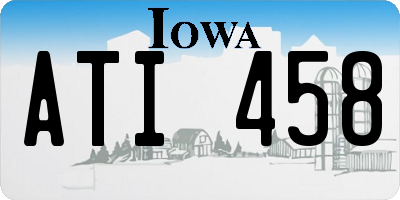 IA license plate ATI458