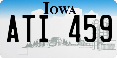IA license plate ATI459