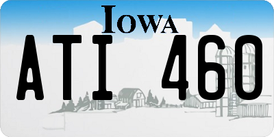 IA license plate ATI460