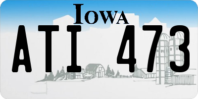 IA license plate ATI473