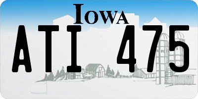 IA license plate ATI475