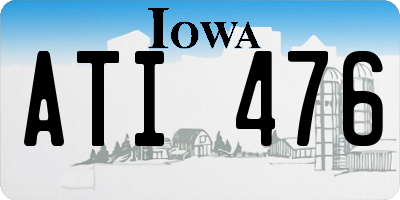 IA license plate ATI476