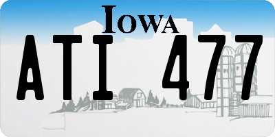 IA license plate ATI477