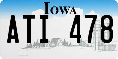 IA license plate ATI478