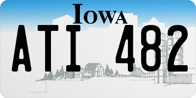 IA license plate ATI482