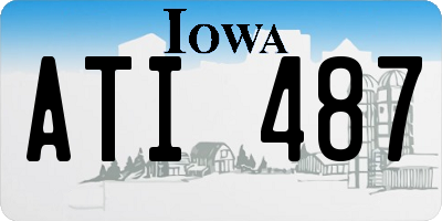 IA license plate ATI487