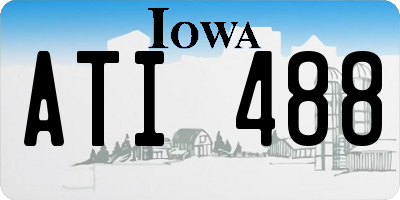 IA license plate ATI488
