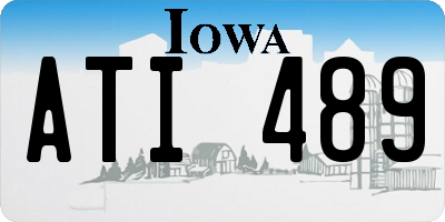 IA license plate ATI489