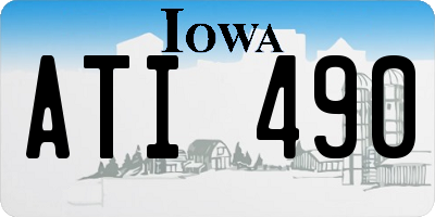 IA license plate ATI490
