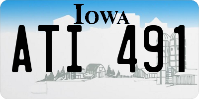 IA license plate ATI491