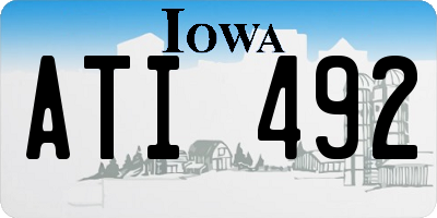 IA license plate ATI492