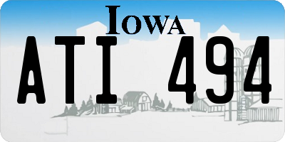 IA license plate ATI494