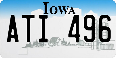 IA license plate ATI496