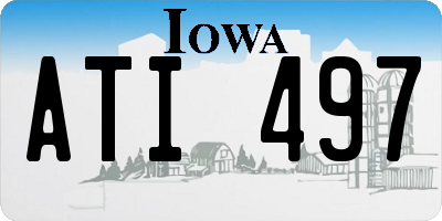 IA license plate ATI497
