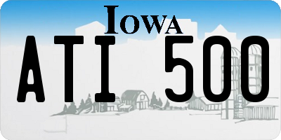 IA license plate ATI500