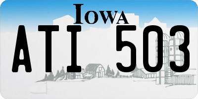IA license plate ATI503