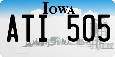 IA license plate ATI505