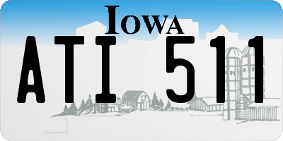 IA license plate ATI511