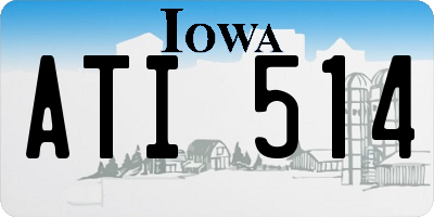 IA license plate ATI514