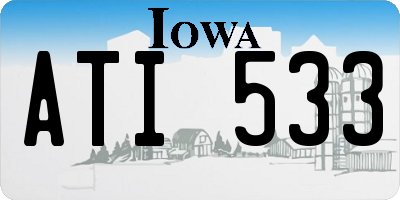 IA license plate ATI533