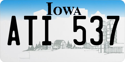 IA license plate ATI537