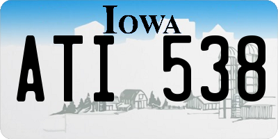 IA license plate ATI538